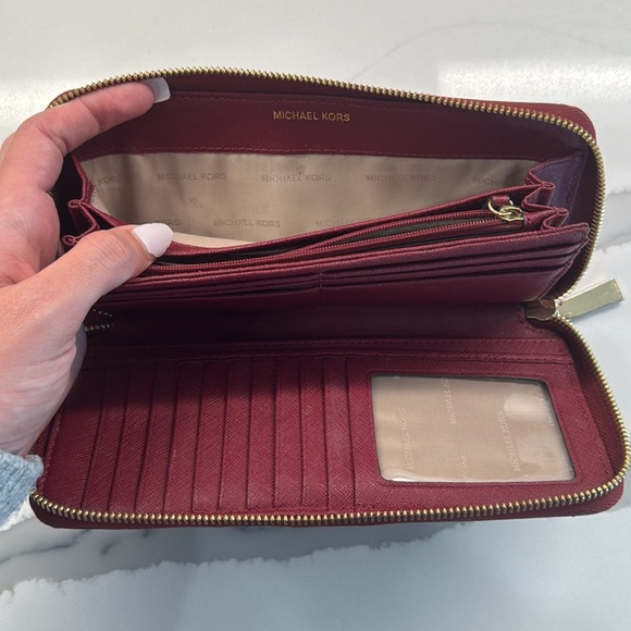 Merlot Red Michael Kors Wallet - Picture 4 of 6